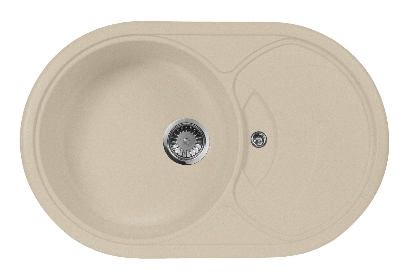 Мойка кухонная AquaGranitEx M-18S (328) бежевый