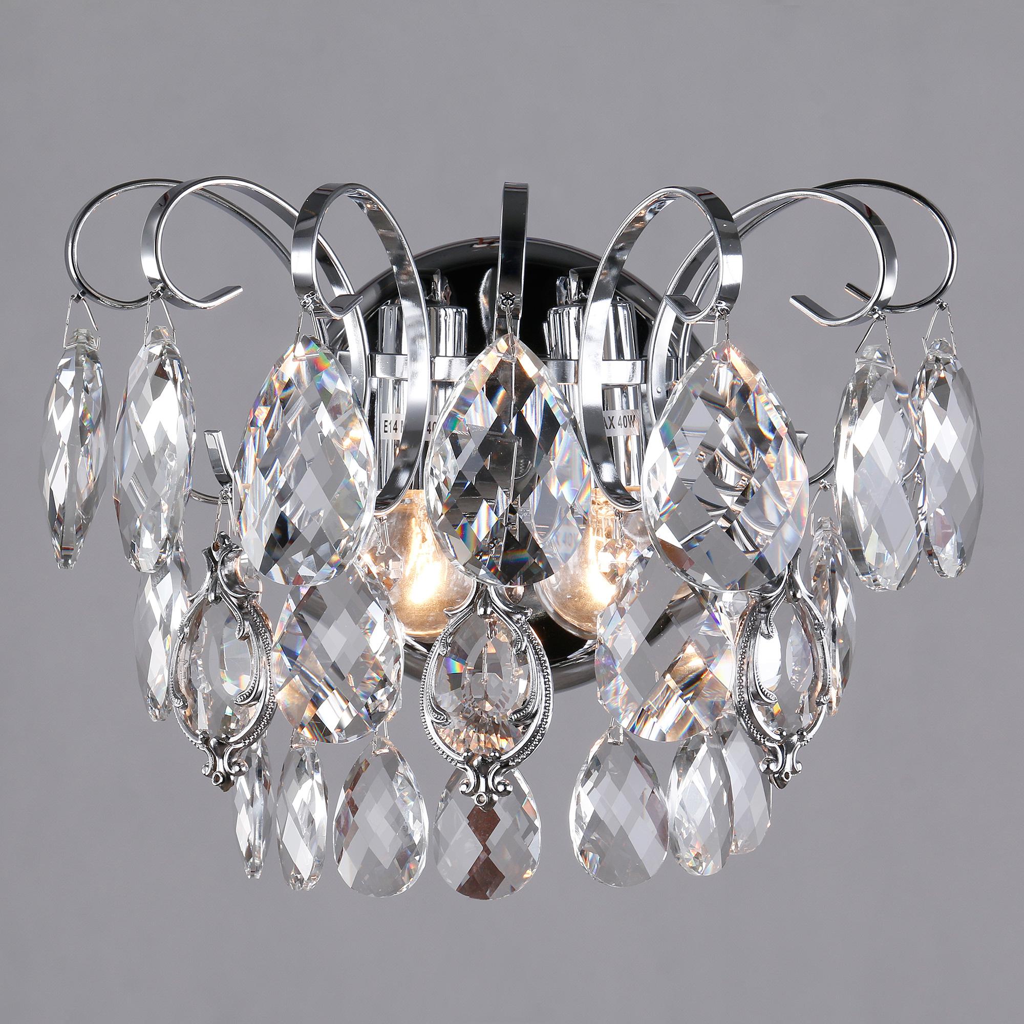 Бра классическое с хрусталем Eurosvet 10081/2 хром