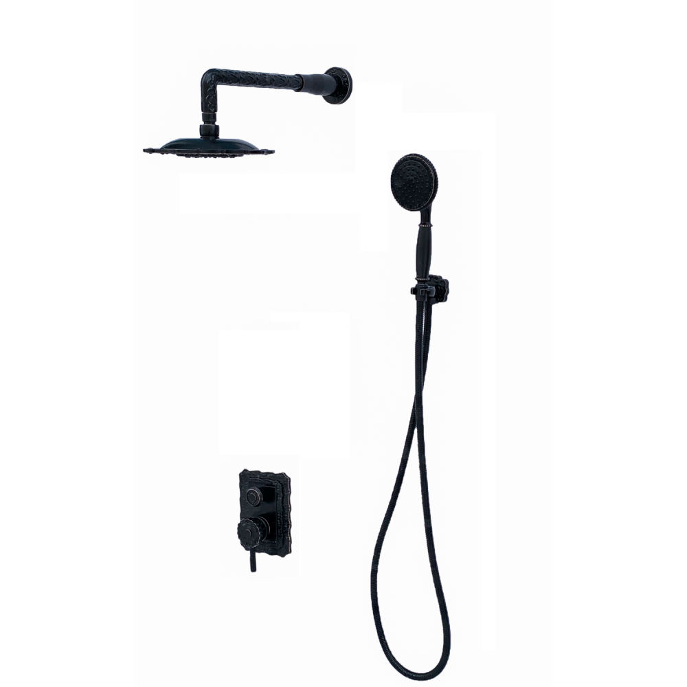 Душевая система скрытого монтажа Milacio Vitoria черная бронза MC.105.BBR