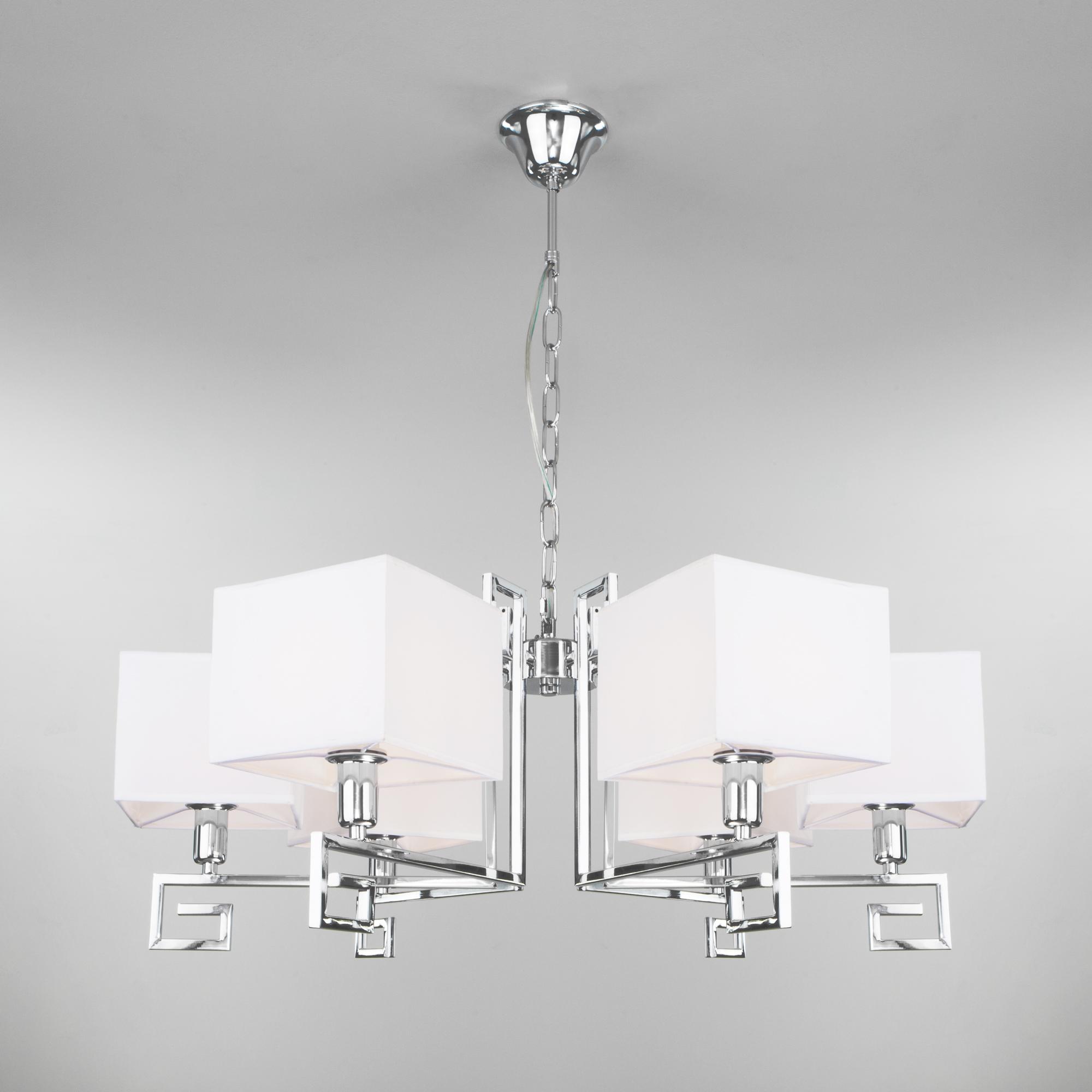 Подвесная люстра с абажурами Eurosvet 60115/6 хром