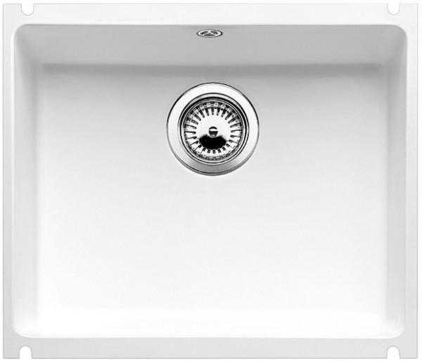 Врезная кухонная мойка Blanco SUBLINE 500-U керамика PuraPlus глянцевый белый