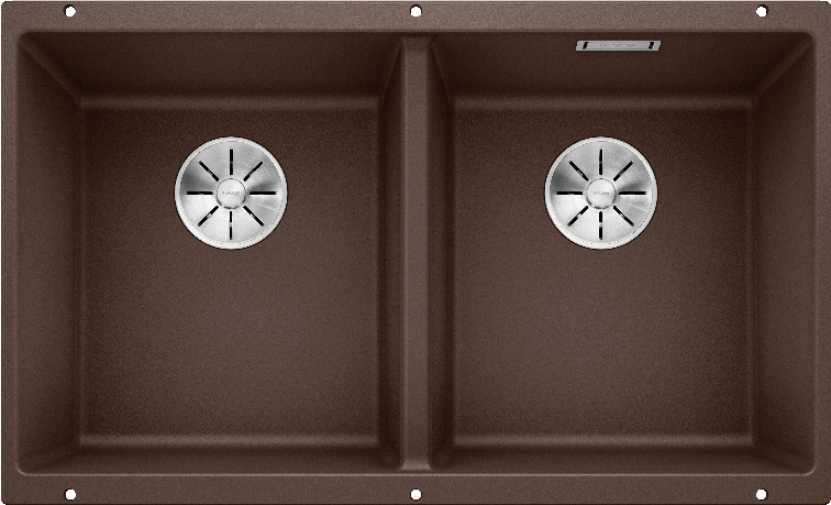 Врезная кухонная мойка Blanco SUBLINE 350/350-U SILGRANIT PuraDur кофе