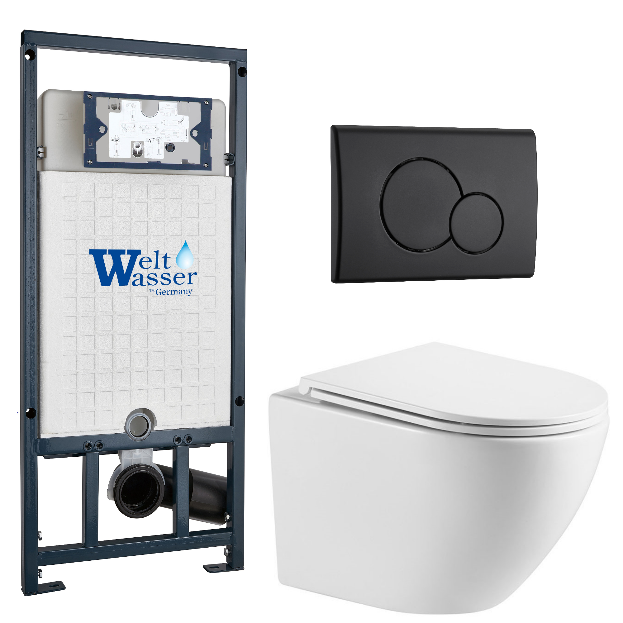 Комплект WeltWasser 10000010922 Merzbach 041 XL GL-WT + Marberg 507 + Marberg 507 RD MT-BL