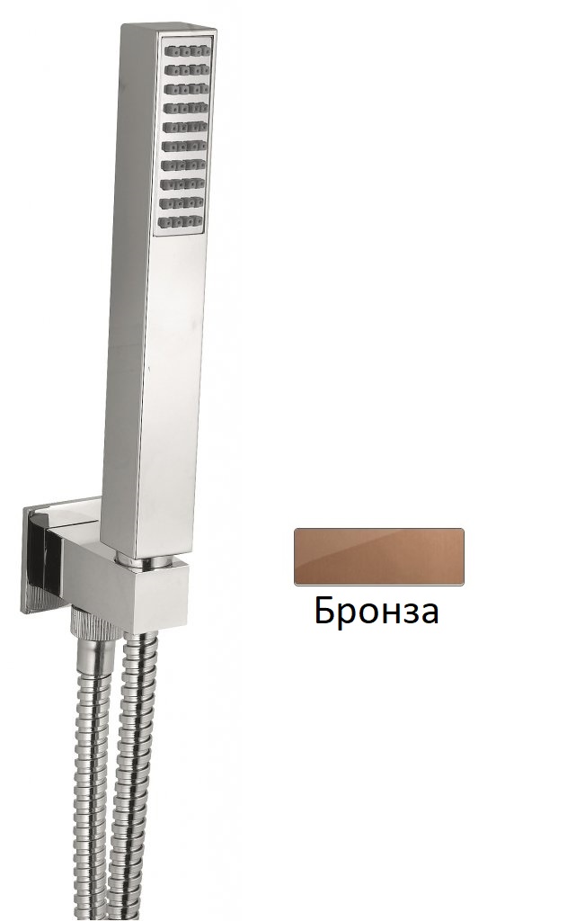 Ручной душ с гибким шлангом 150 см Cezares CZR-L-DEFA-02 бронза