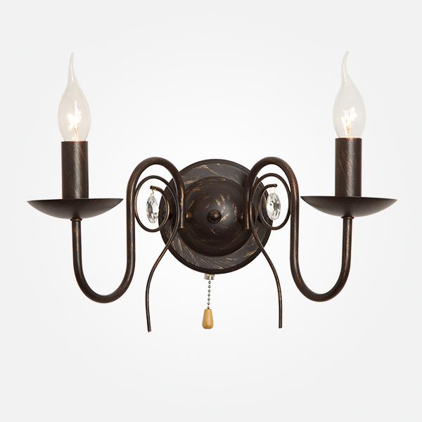 Бра в классическом стиле Eurosvet 60018/2 черный с золотом