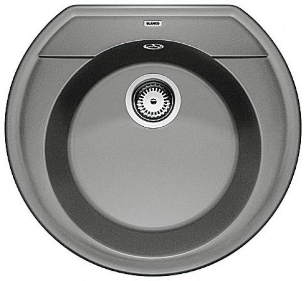 Врезная кухонная мойка Blanco RONDOVAL 45 SILGRANIT PuraDur алюметаллик