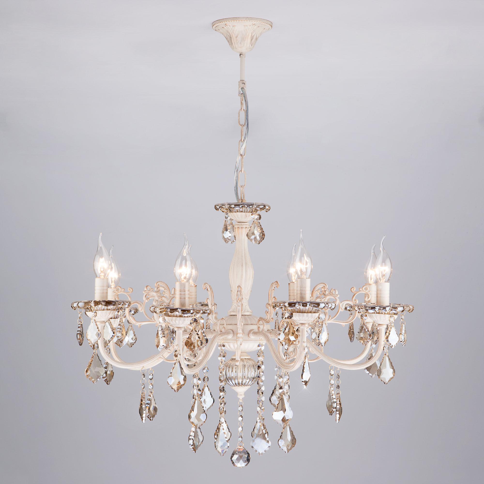 Люстра с хрусталем Eurosvet 3281/8 белый с золотом