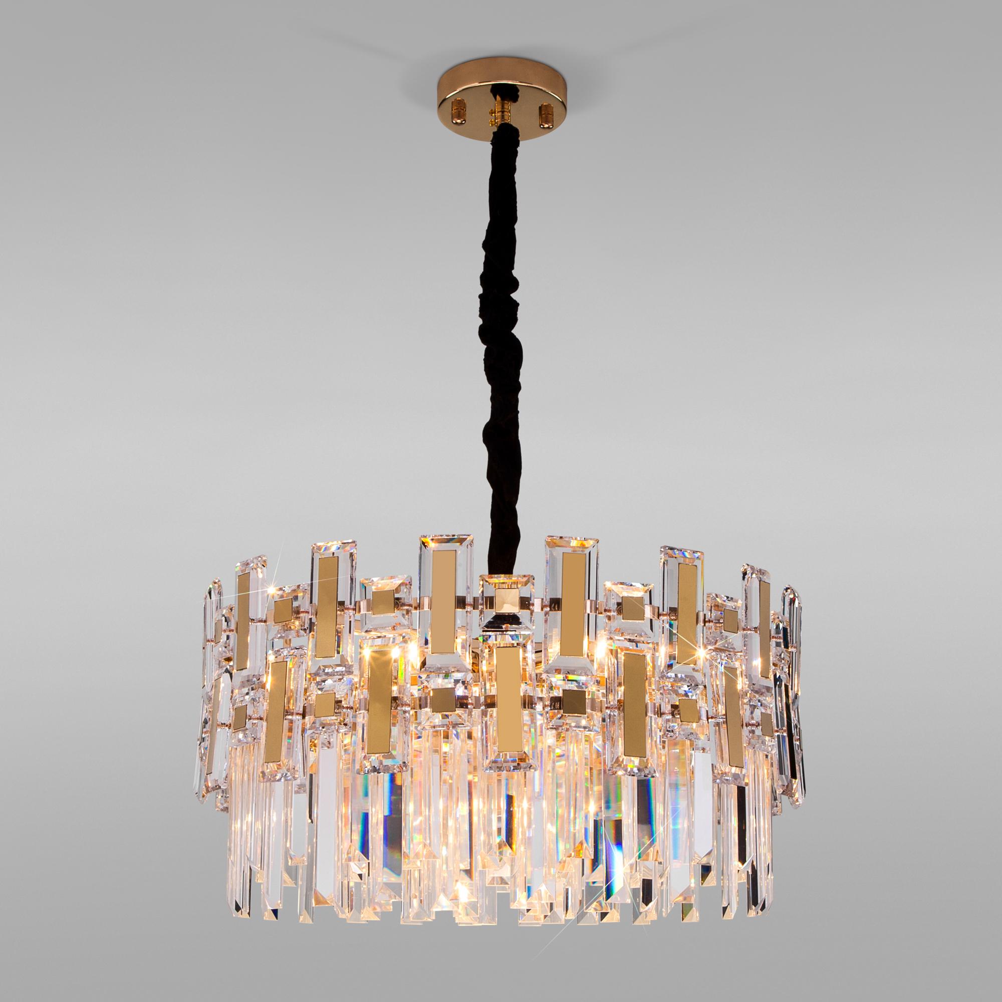 Подвесная люстра с хрусталём Bogate's 330/6 золото