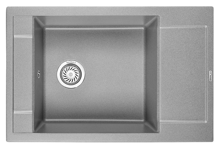 Врезная кухонная мойка Granula 7806 алюминиум