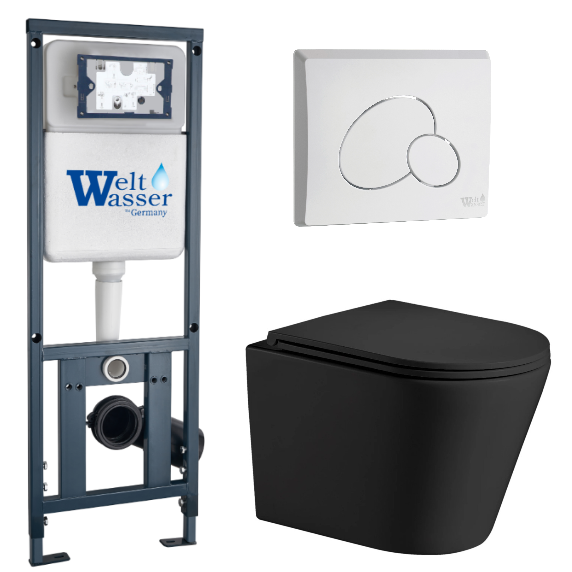 Комплект WeltWasser 10000011548 Salzbach 043 MT-BL + Marberg 410 + Marberg 410 RD GL-WT