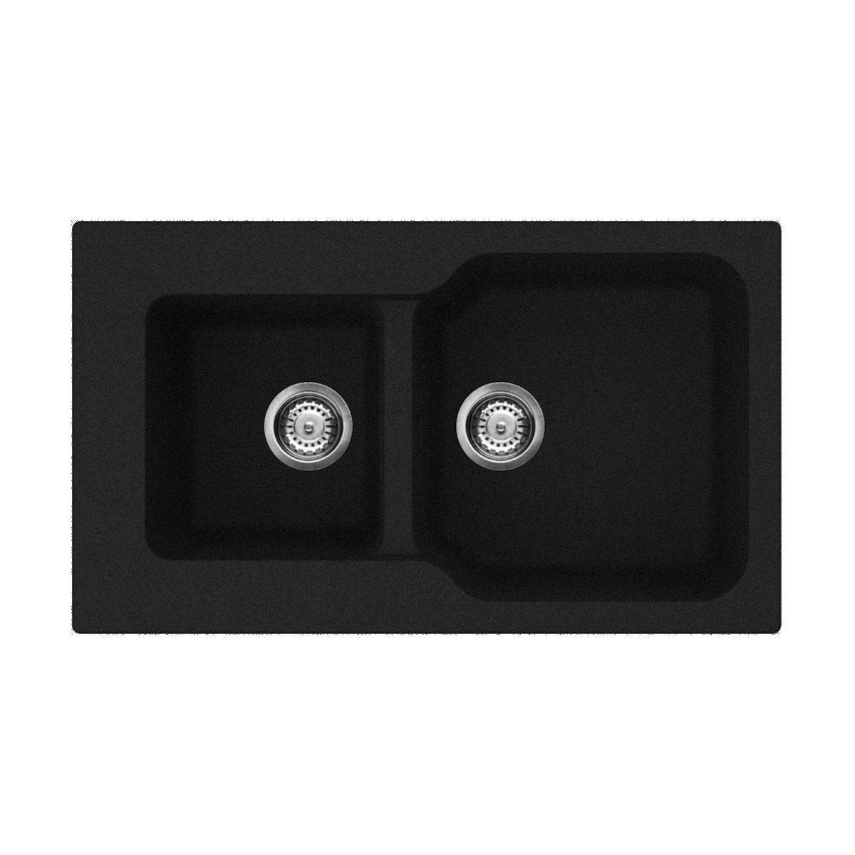 Врезная кухонная мойка Omoikiri Maru 86-2-BL черный 4993284