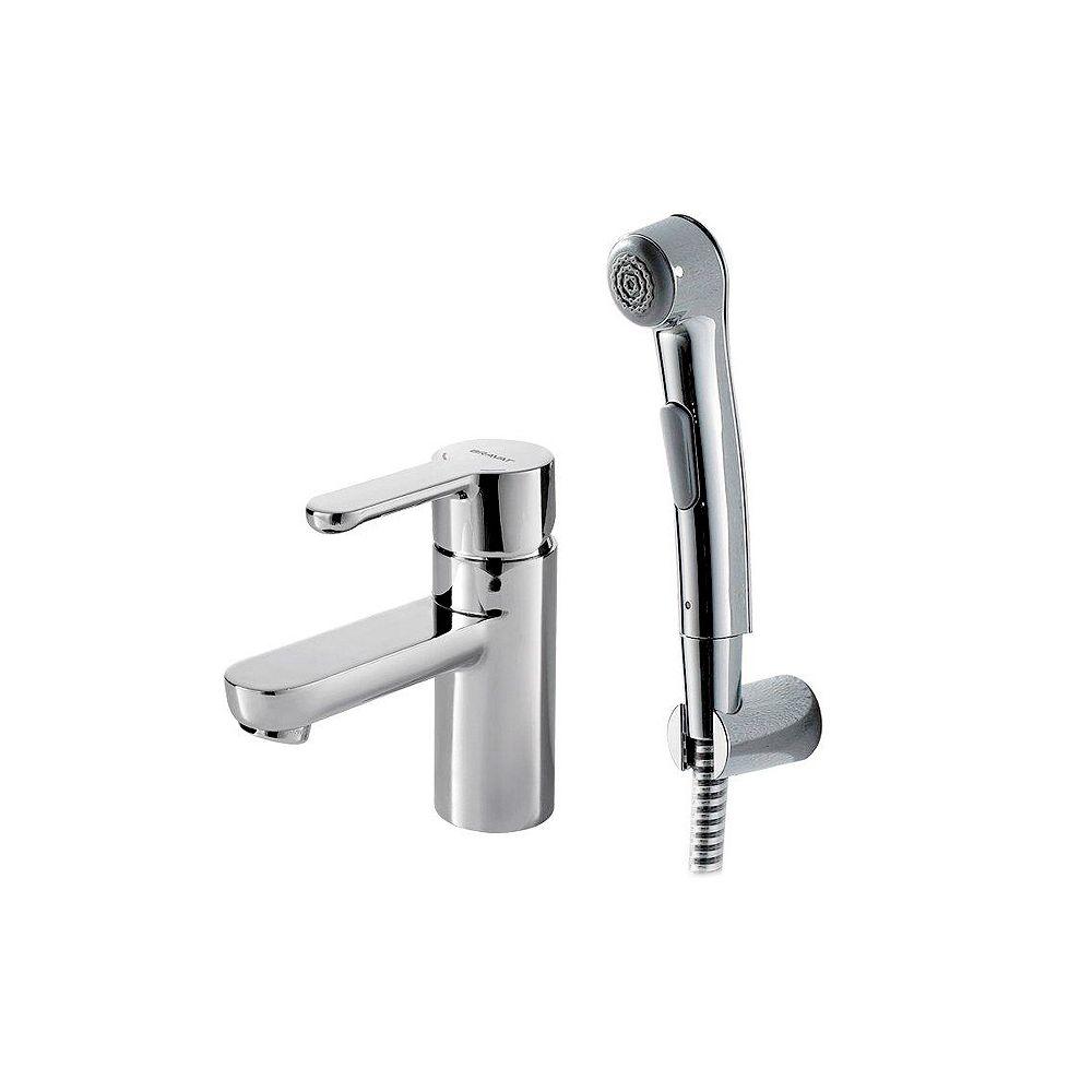 Смеситель для раковины с гигиеническим душем Bravat Stream F13783C-3 хром