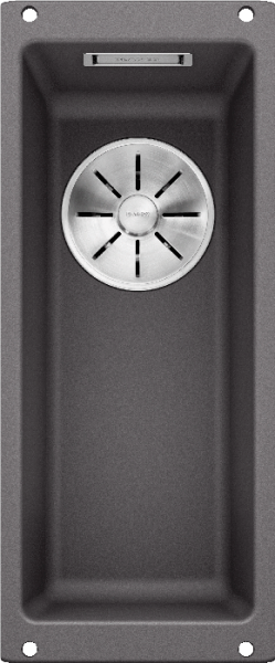 Врезная кухонная мойка Blanco SUBLINE 160-U SILGRANIT PuraDur темная скала