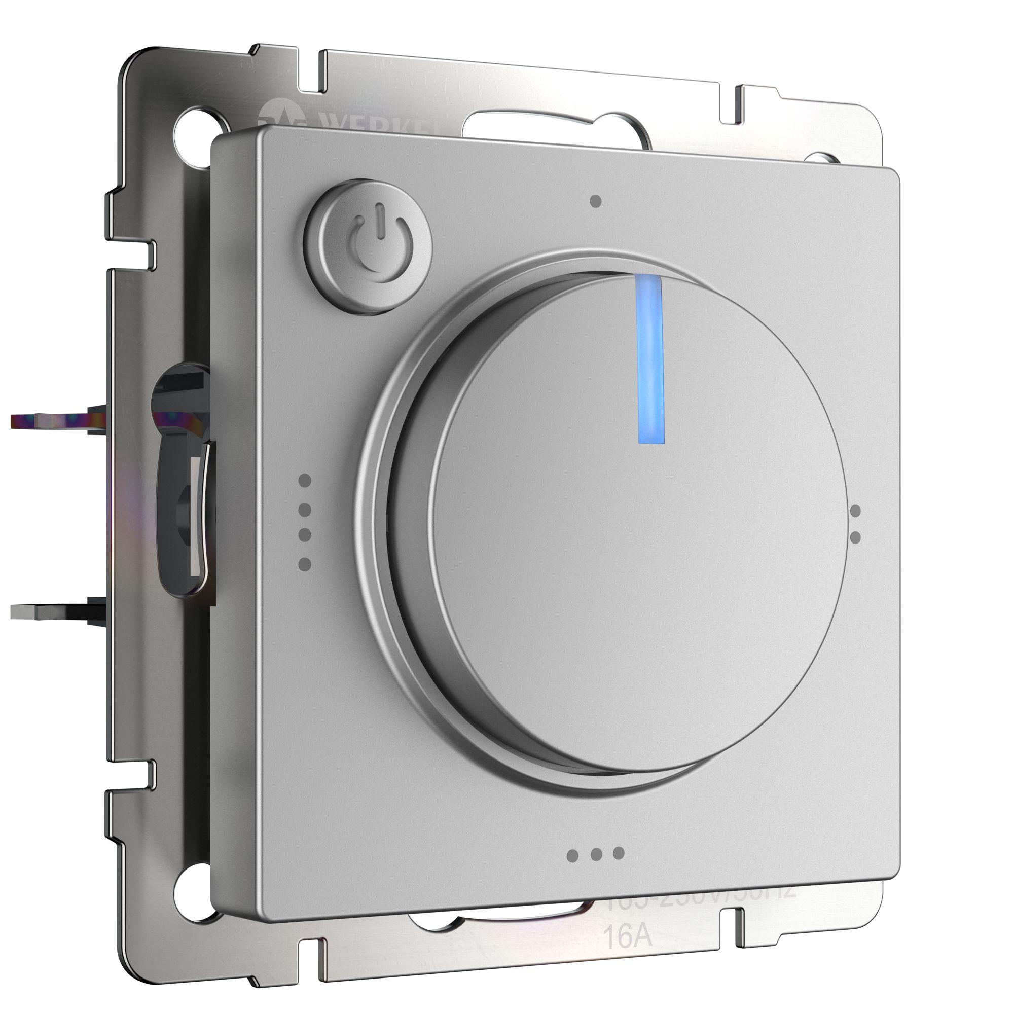 Терморегулятор электромеханический для теплого пола серебряный Werkel W1151106