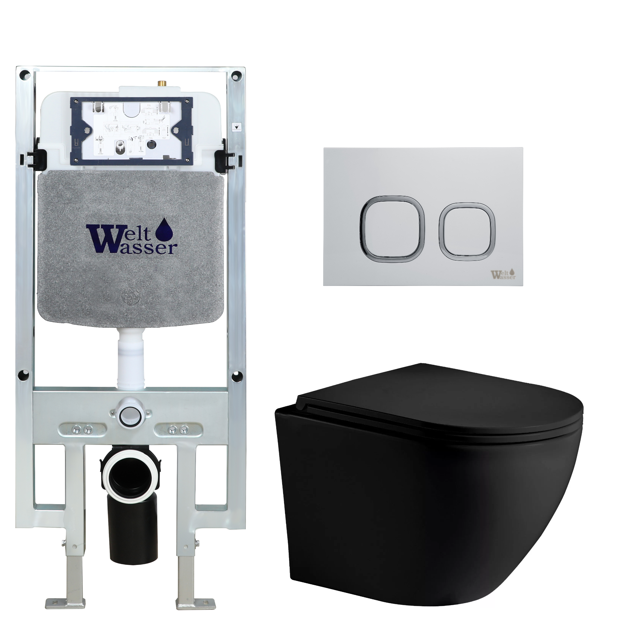 Комплект WeltWasser 10000011338 Merzbach 043 MT-BL + Amberg 497 ST + Amberg RD-WT