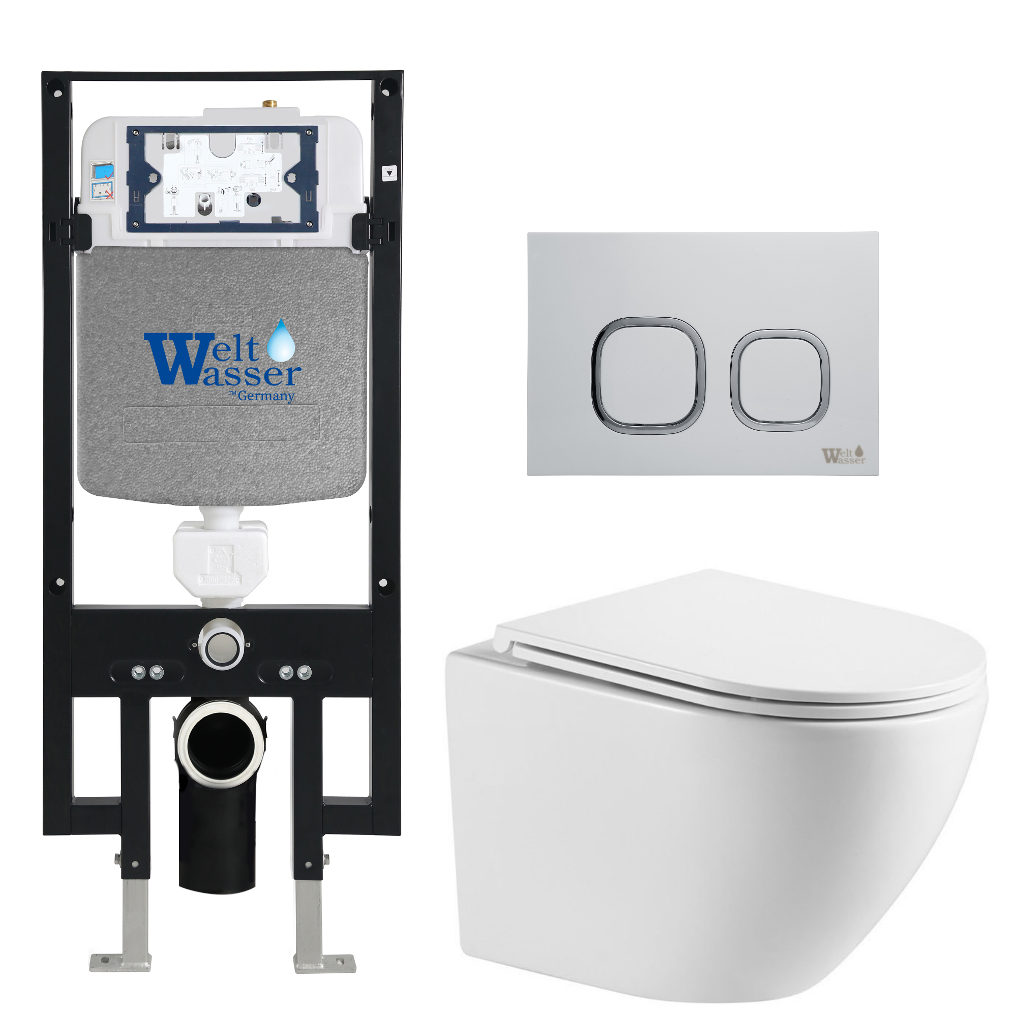 Комплект WeltWasser 10000010896 Merzbach 041 XL GL-WT + Amberg 497 + Amberg RD-WT