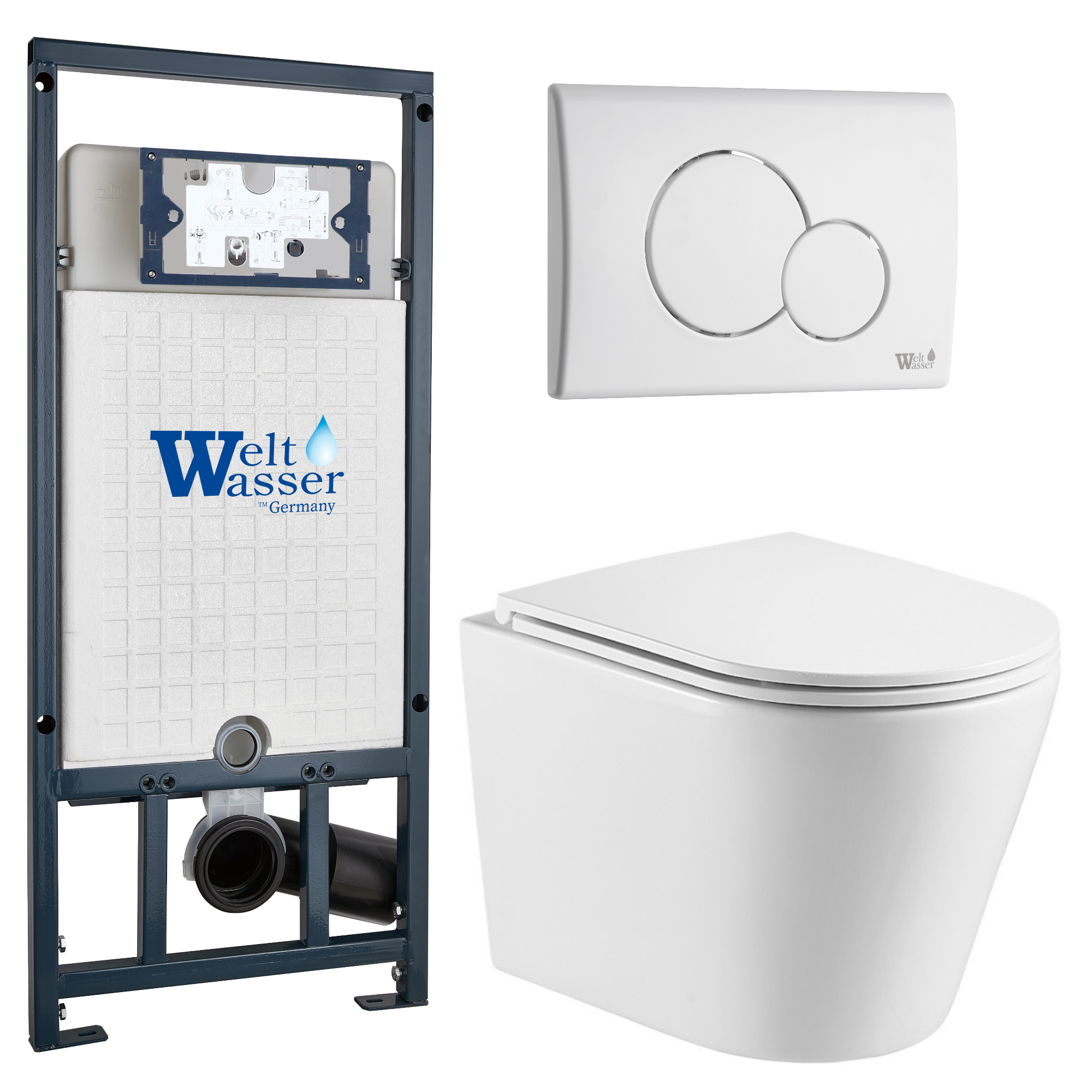 Комплект WeltWasser 10000011515 Salzbach 043 GL-WT + Marberg 507 + Marberg 507 RD GL-WT