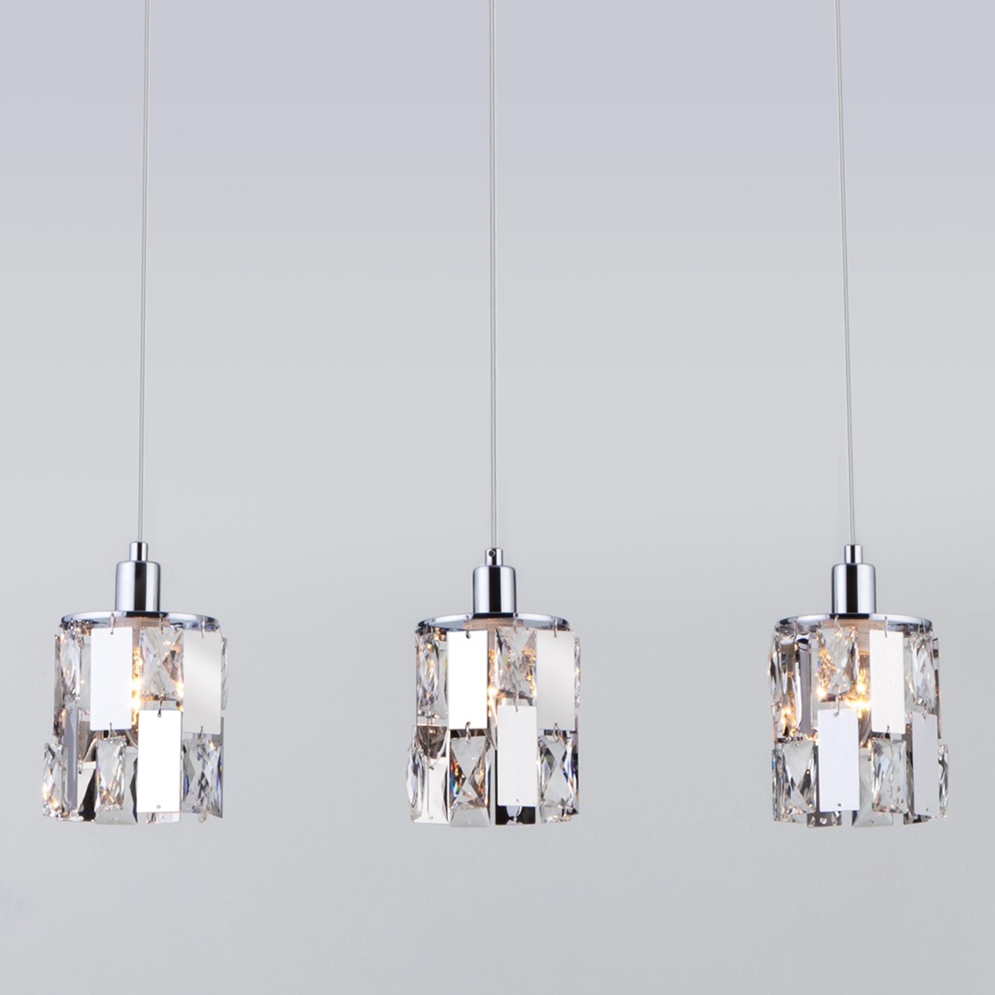 Подвесной светильник с хрусталем Eurosvet 50101/3 хром