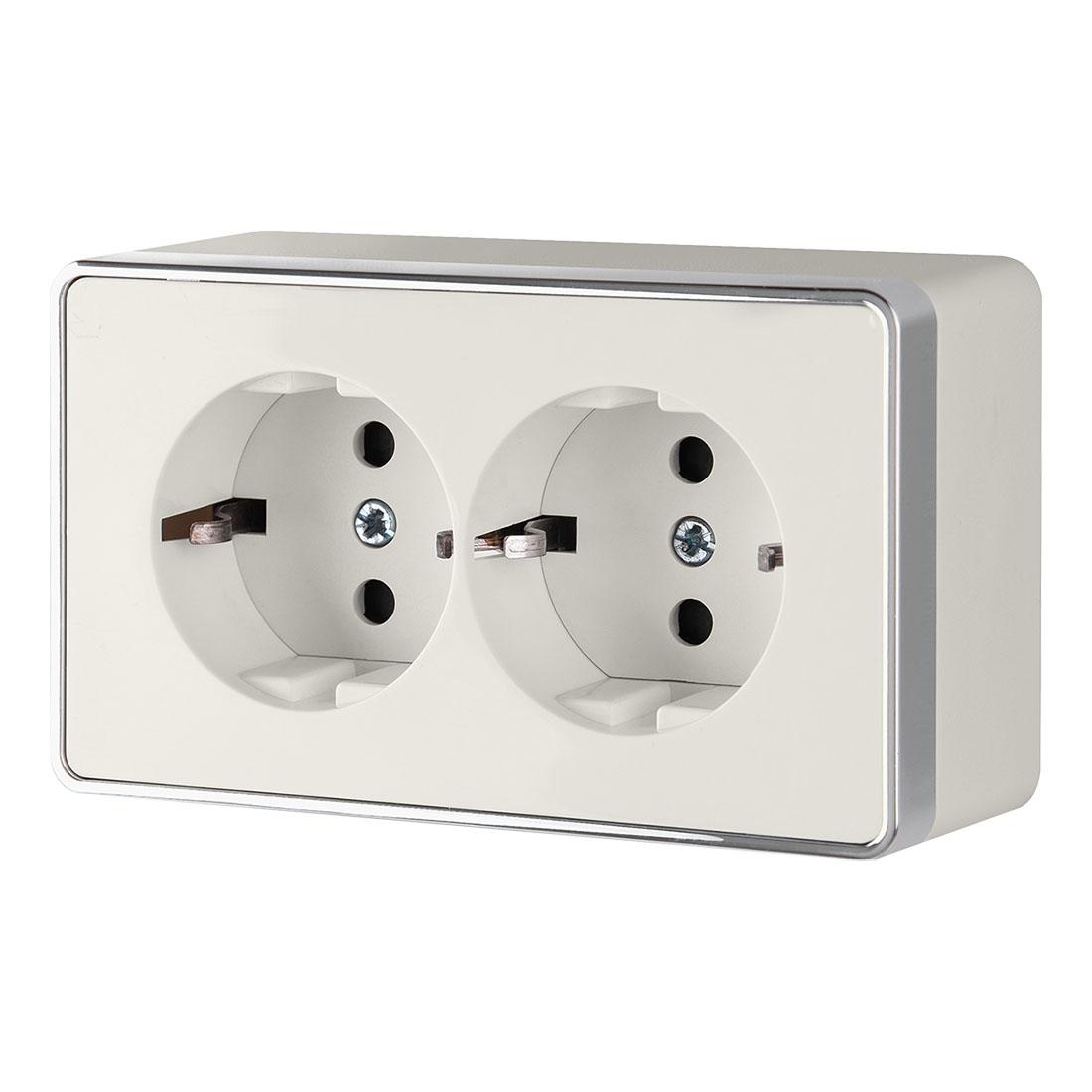 Розетка двойная с заземлением Gallant слоновая кость Werkel W5072103