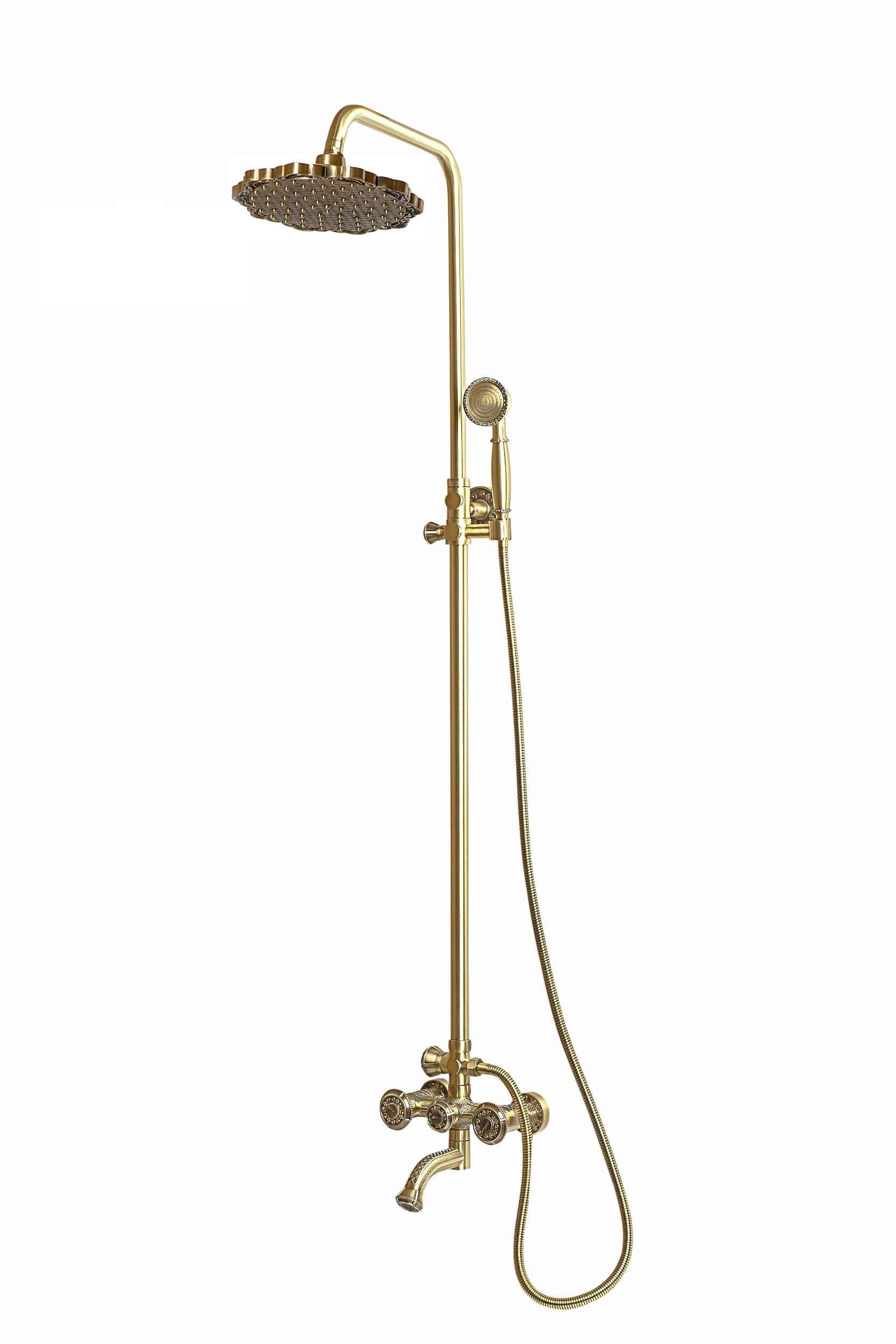 Душевая стойка Milacio Baroque бронза MC.100.1BR