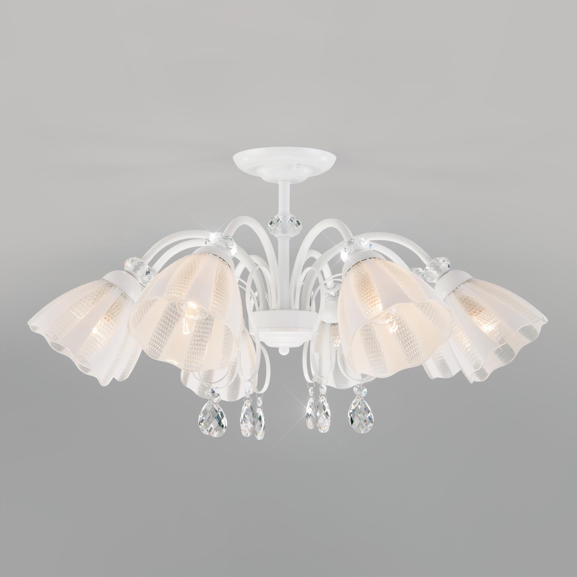 Потолочная люстра со стеклянными плафонами Eurosvet 30155/8 белый