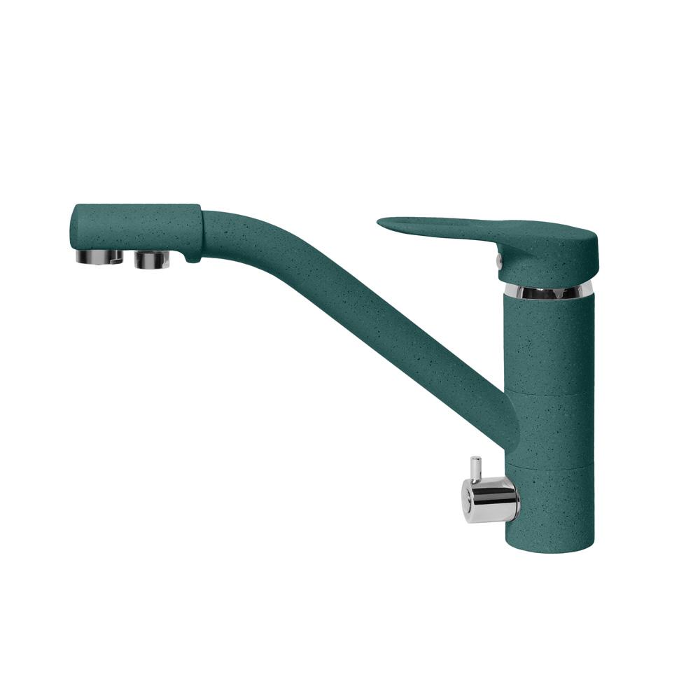 Смеситель для кухни AquaGranitEx C-6040 (305) зеленый