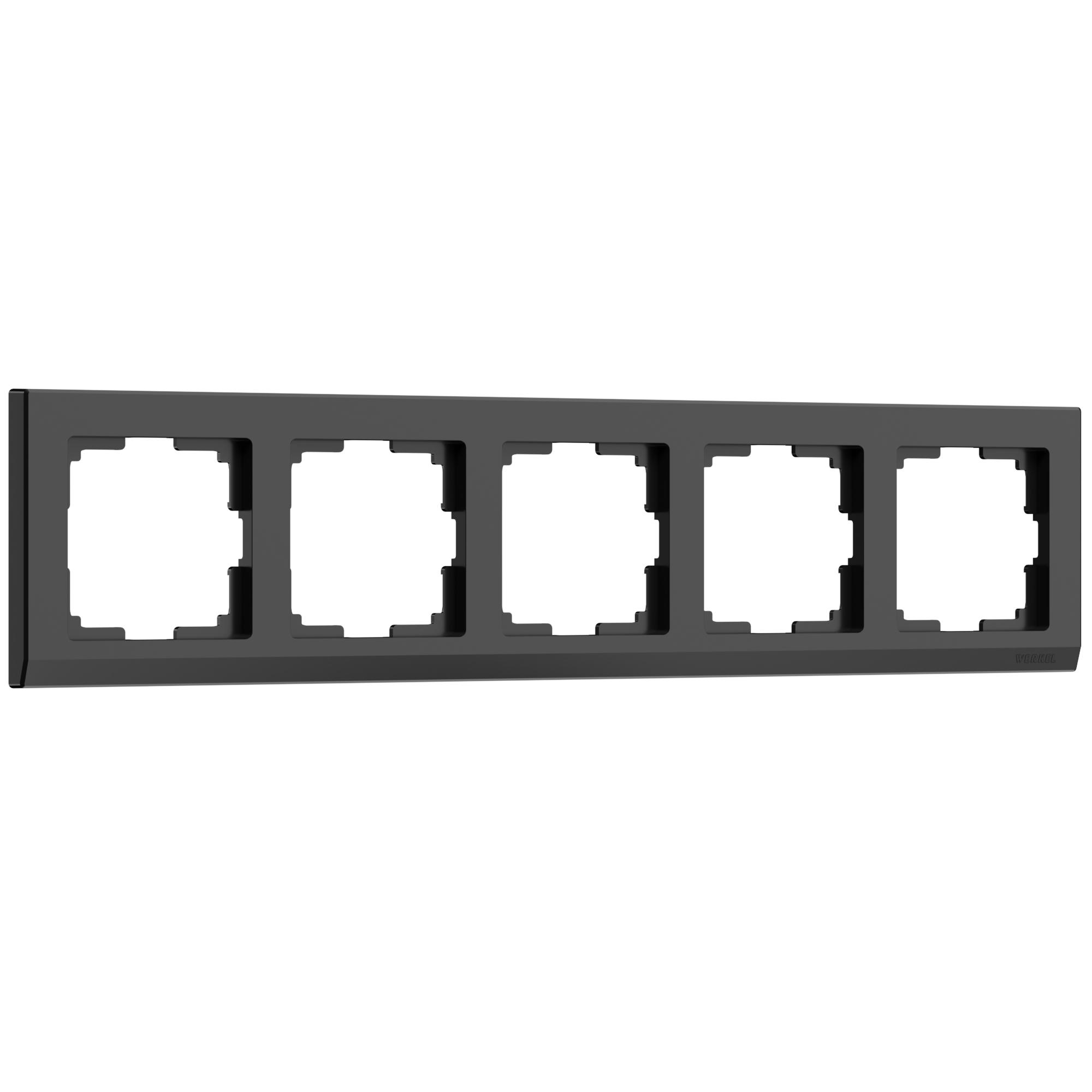 Рамка на 5 постов черный Werkel W0051808