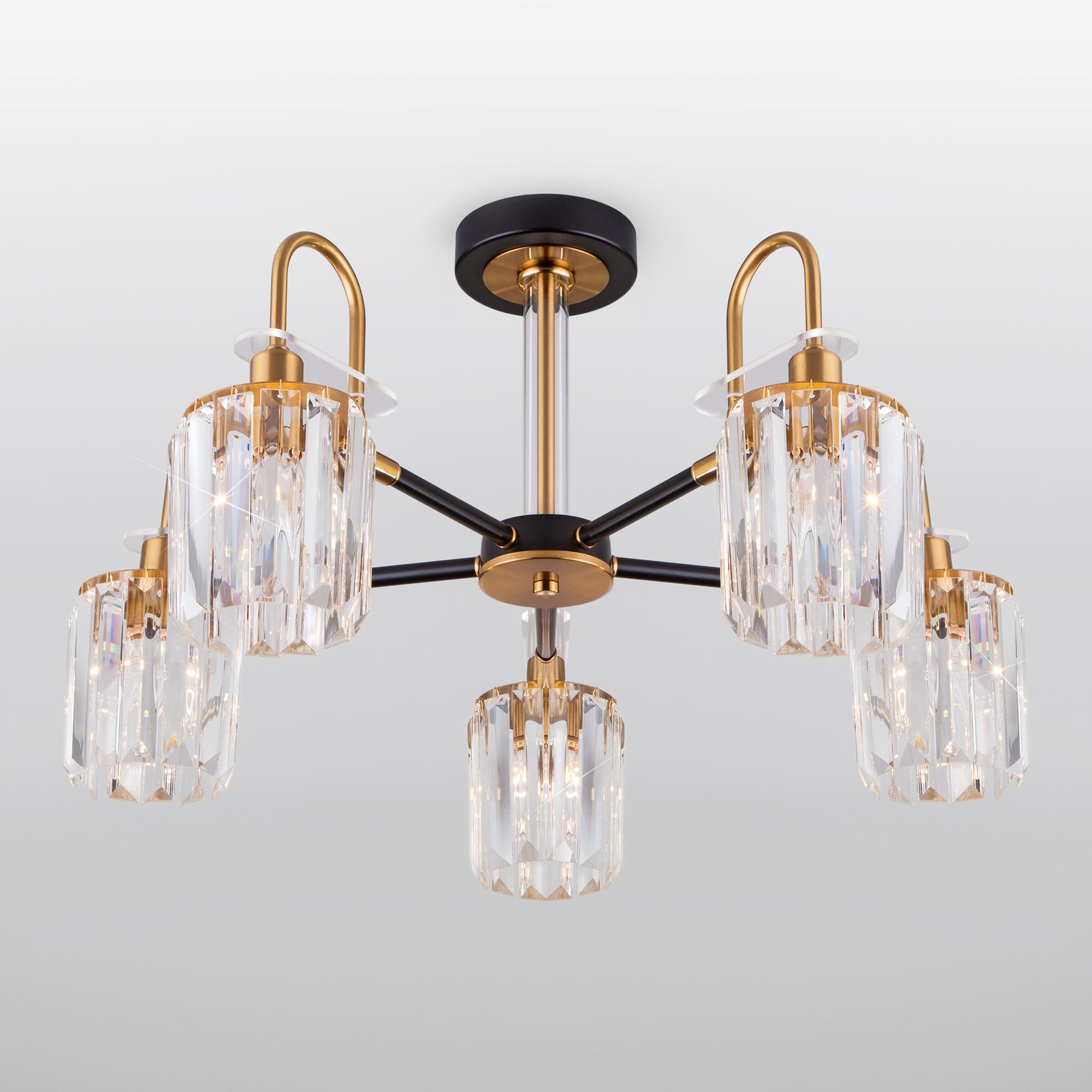 Потолочная люстра в стиле лофт Eurosvet 70090/5 черный