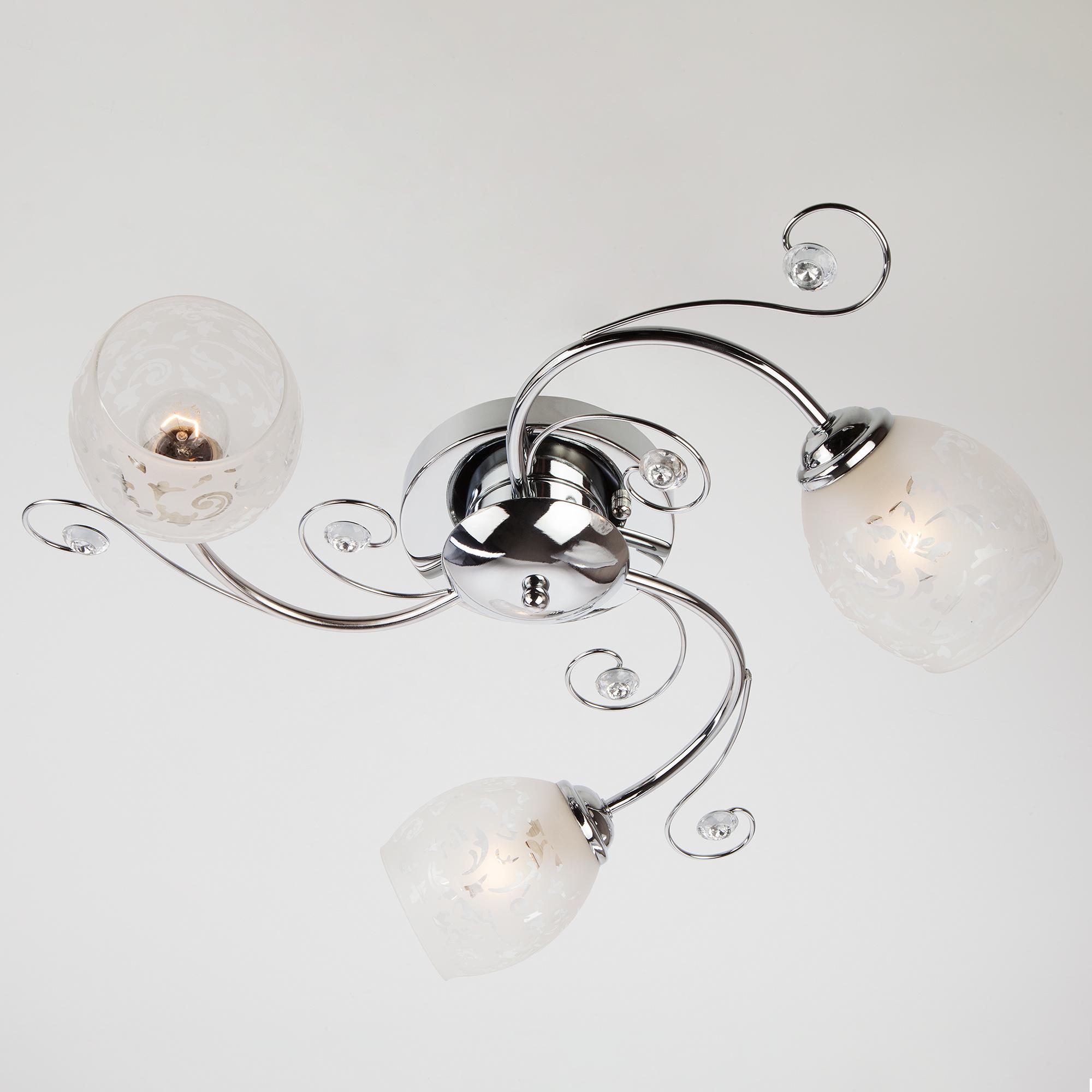 Люстра с плафонами Eurosvet 9677/3 хром