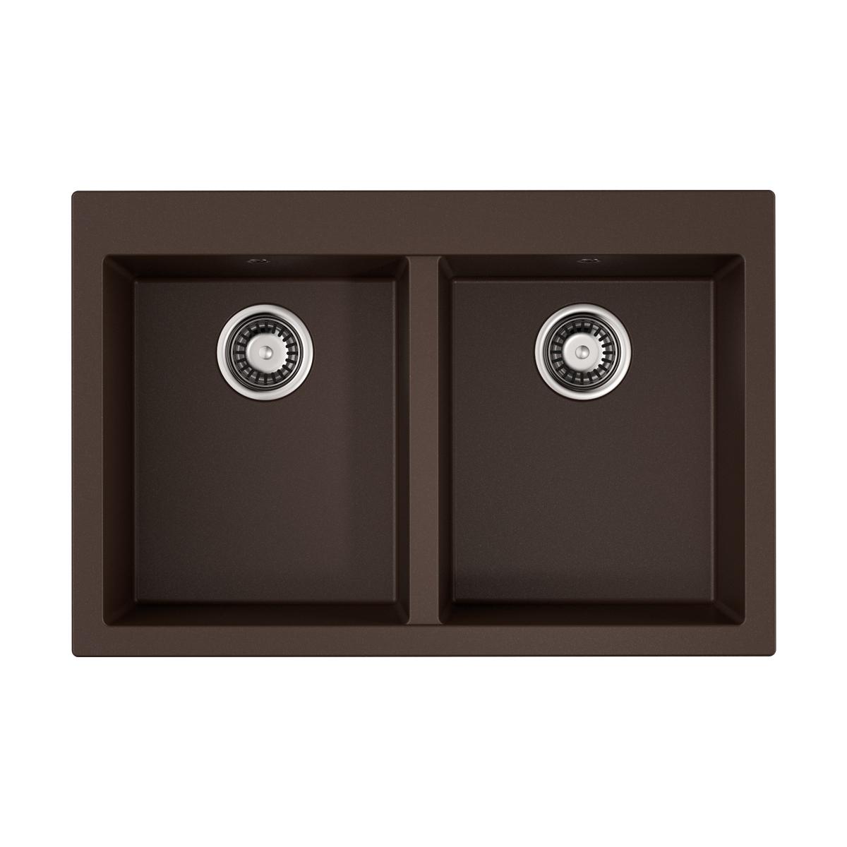 Врезная кухонная мойка Omoikiri Bosen 80-2-DC темный шоколад 4993840