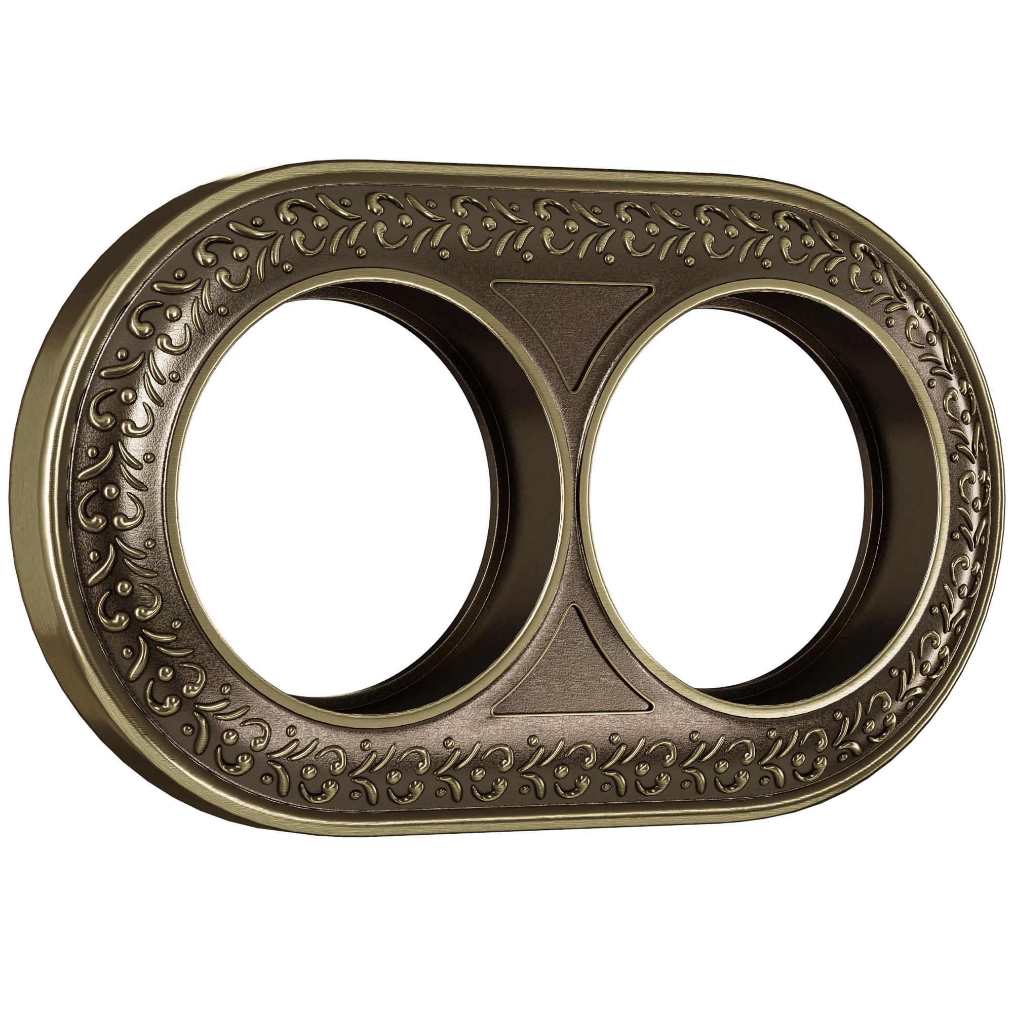 Рамка на 2 поста бронза Werkel WL70-frame-02