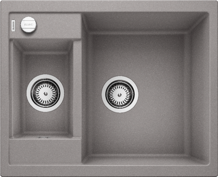 Врезная кухонная мойка Blanco METRA 6 SILGRANIT PuraDur алюметаллик