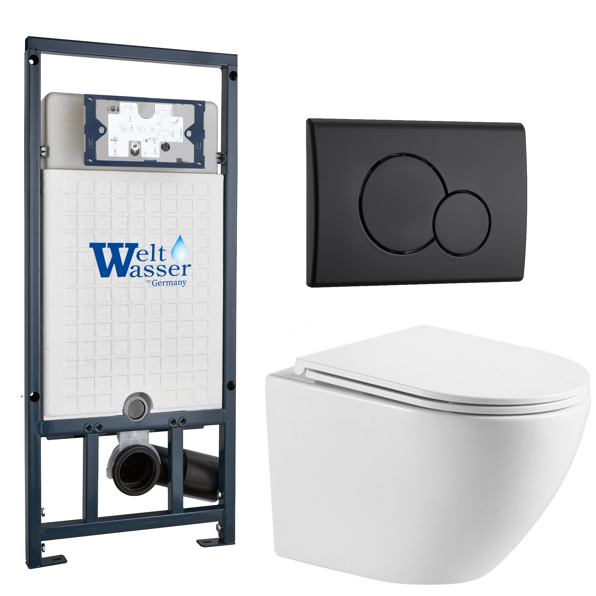 Комплект WeltWasser 10000011439 Merzbach 043 MT-WT + Marberg 507 + Marberg 507 RD MT-BL