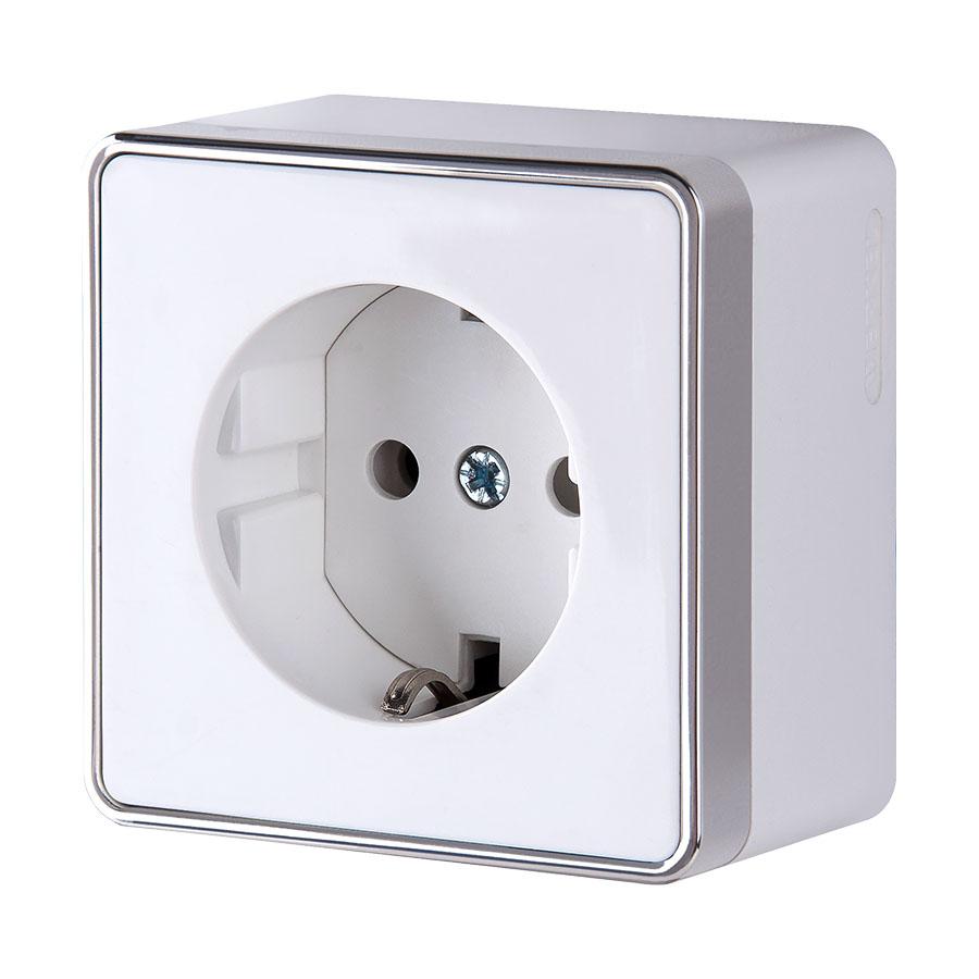 Розетка с заземлением Gallant белая Werkel W5071001