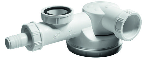 Сифон Wirquin Espace 40 мм сверхплоский с отводом для стиральной машины, без выпуска 30717975