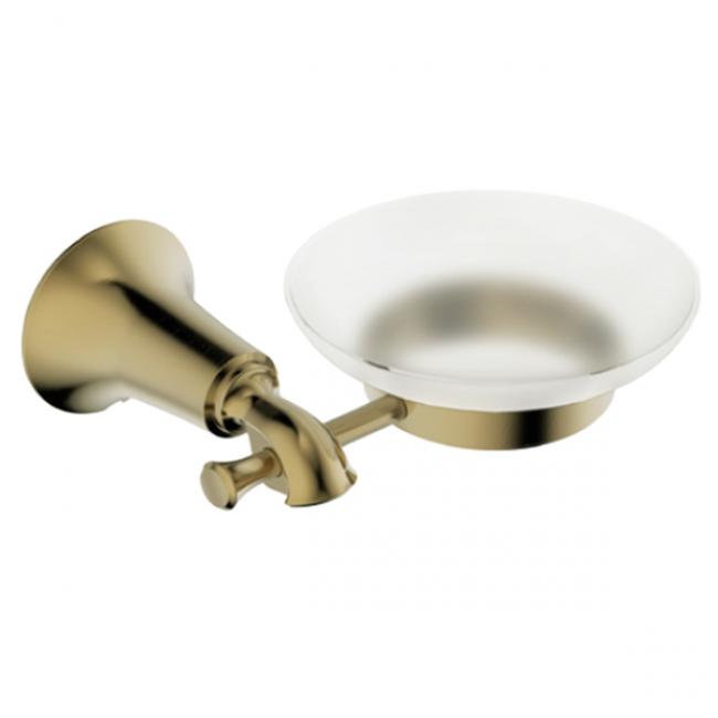 Держатель мыльницы (стекло/латунь) Kaiser KH-4003 бронза