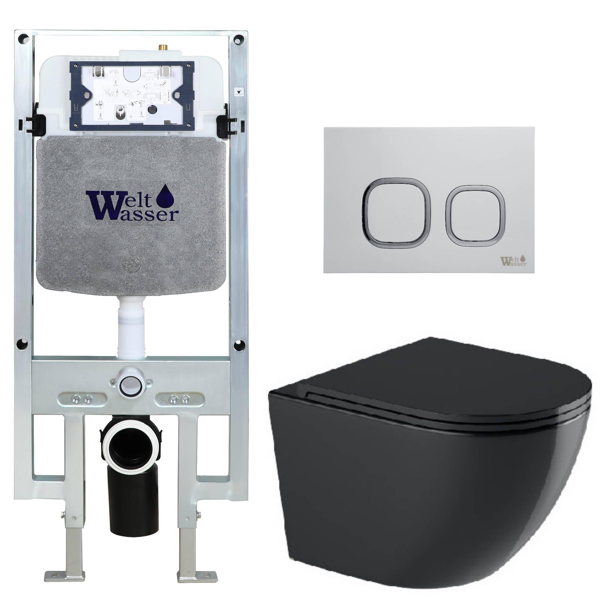 Комплект WeltWasser 10000012184 Merzbach 043 GL-BL + Amberg 497 ST + Amberg RD-WT