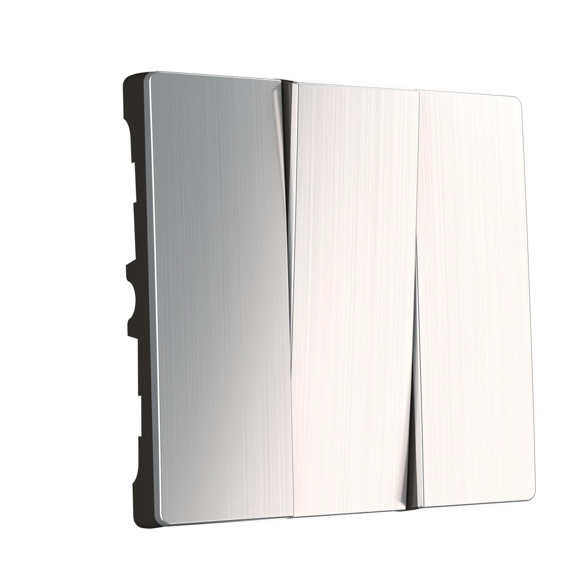 Набор клавиш для выключателя трехклавишного глянцевый никель Werkel W1139002