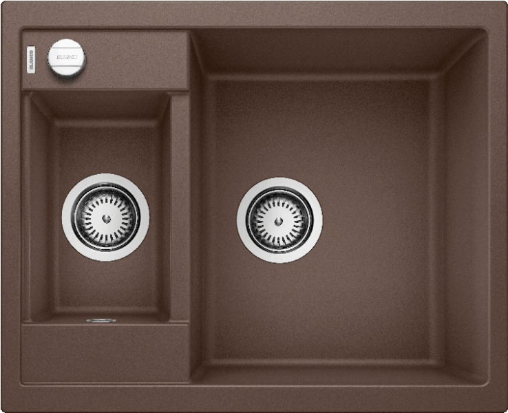 Врезная кухонная мойка Blanco METRA 6 SILGRANIT PuraDur кофе