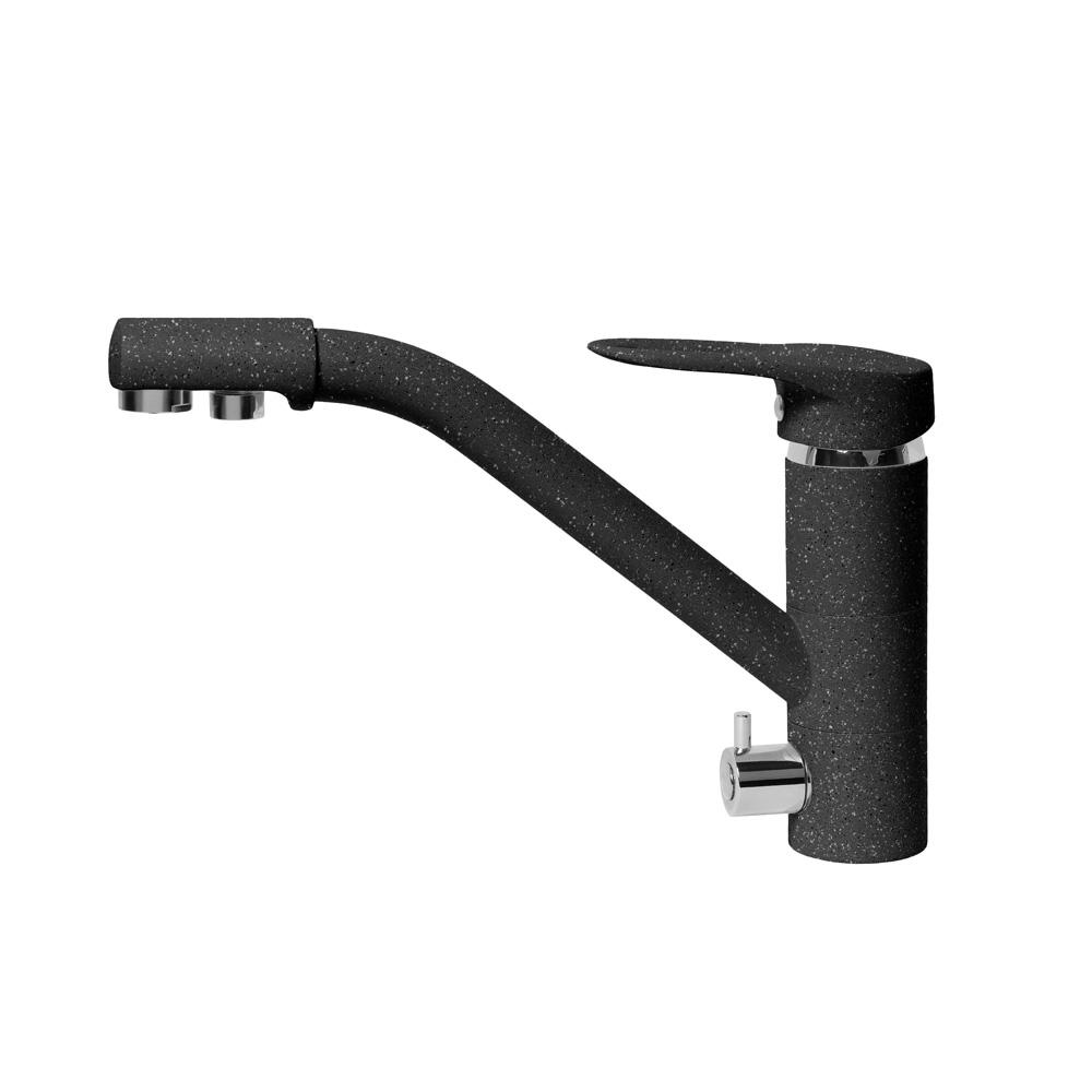 Смеситель для кухни AquaGranitEx C-6040 (308) черный