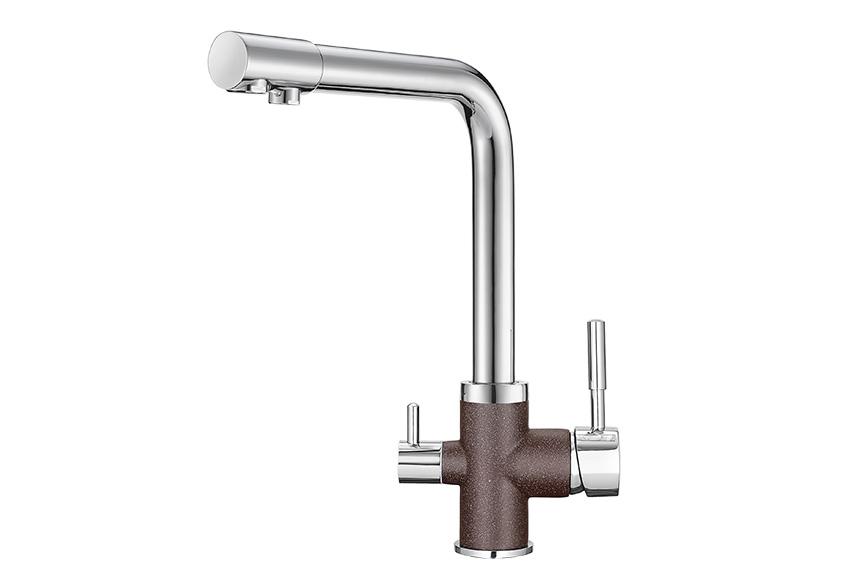 Смеситель для кухни (мойки) Granula 3015 xром/эспрессо