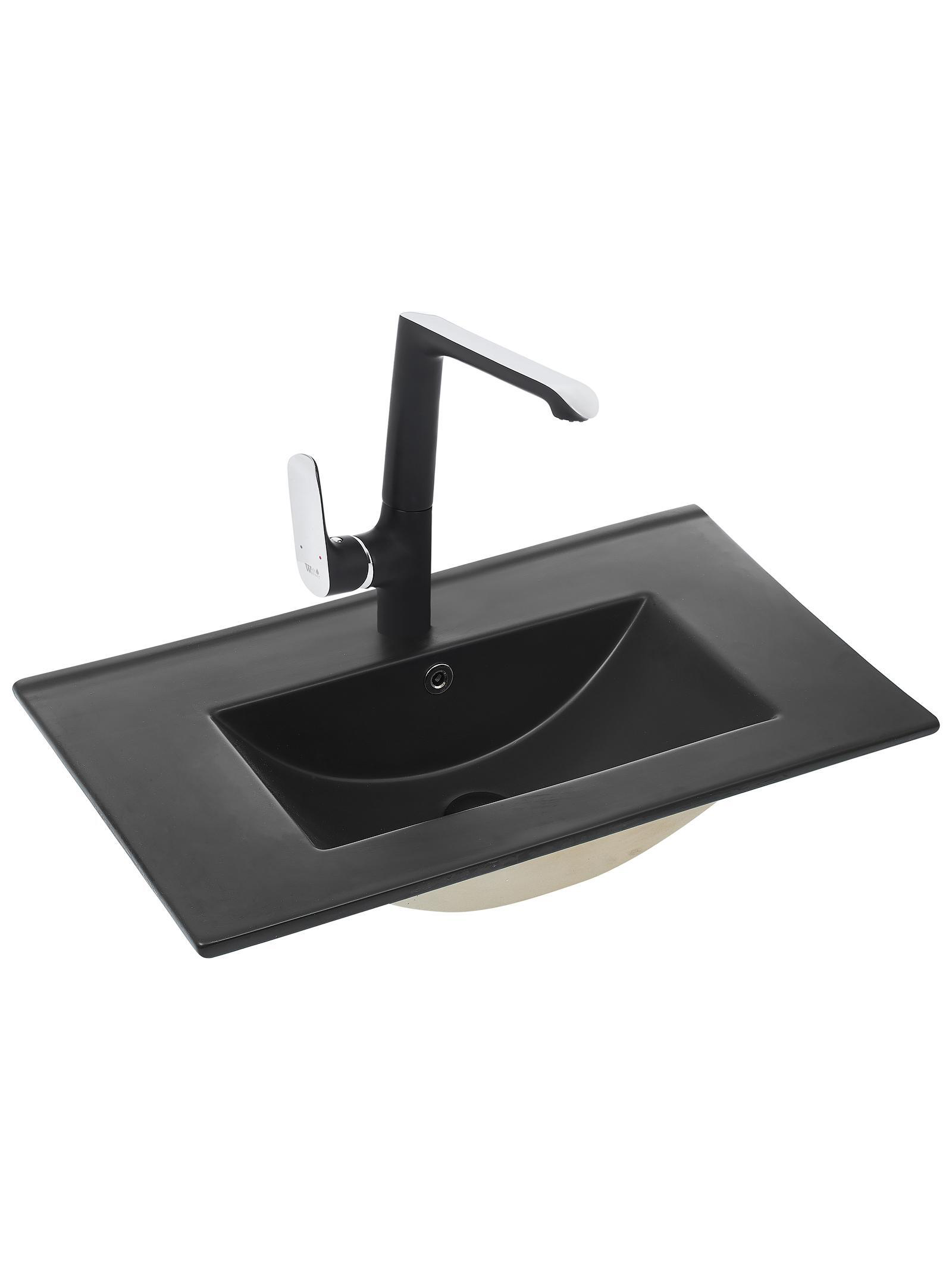 Раковина врезная WeltWasser 61/39.5/17.5 WW Deilbach 7517-60 MT-BL 10000005571 черная