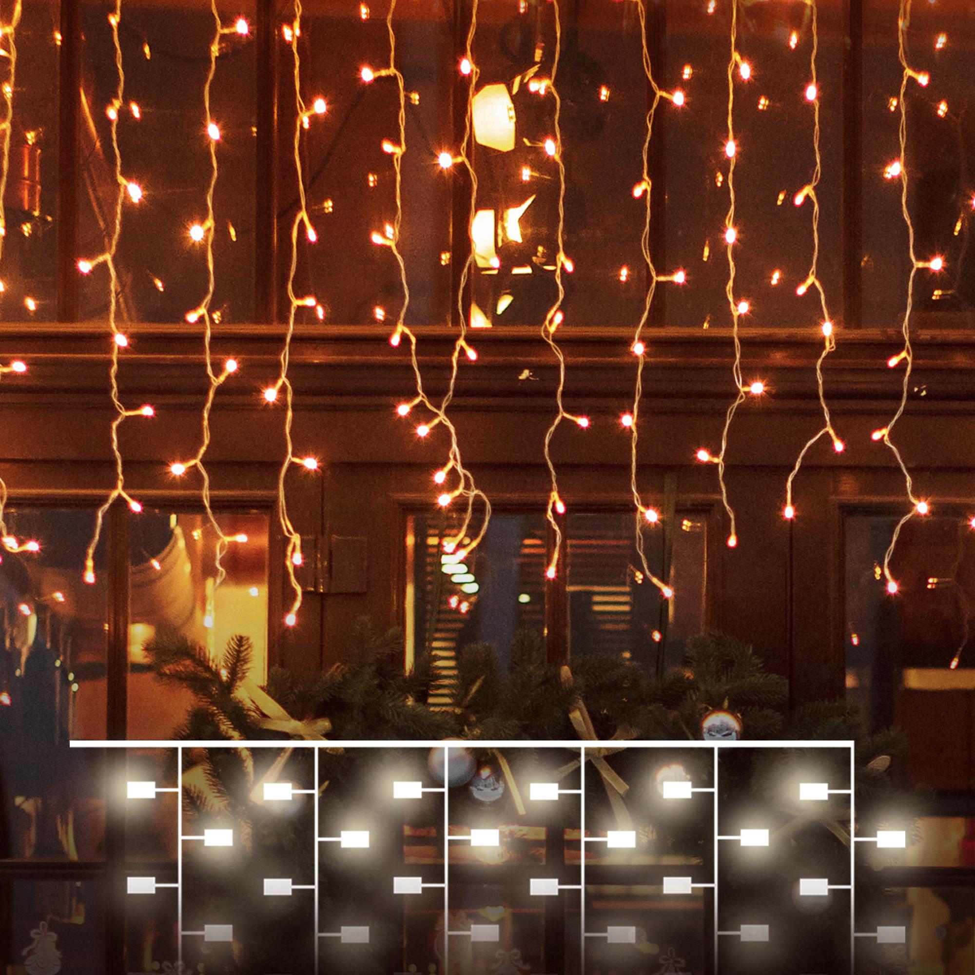 Праздничная гирлянда занавес Eurosvet 2*3м IP65 200-101 теплый белый