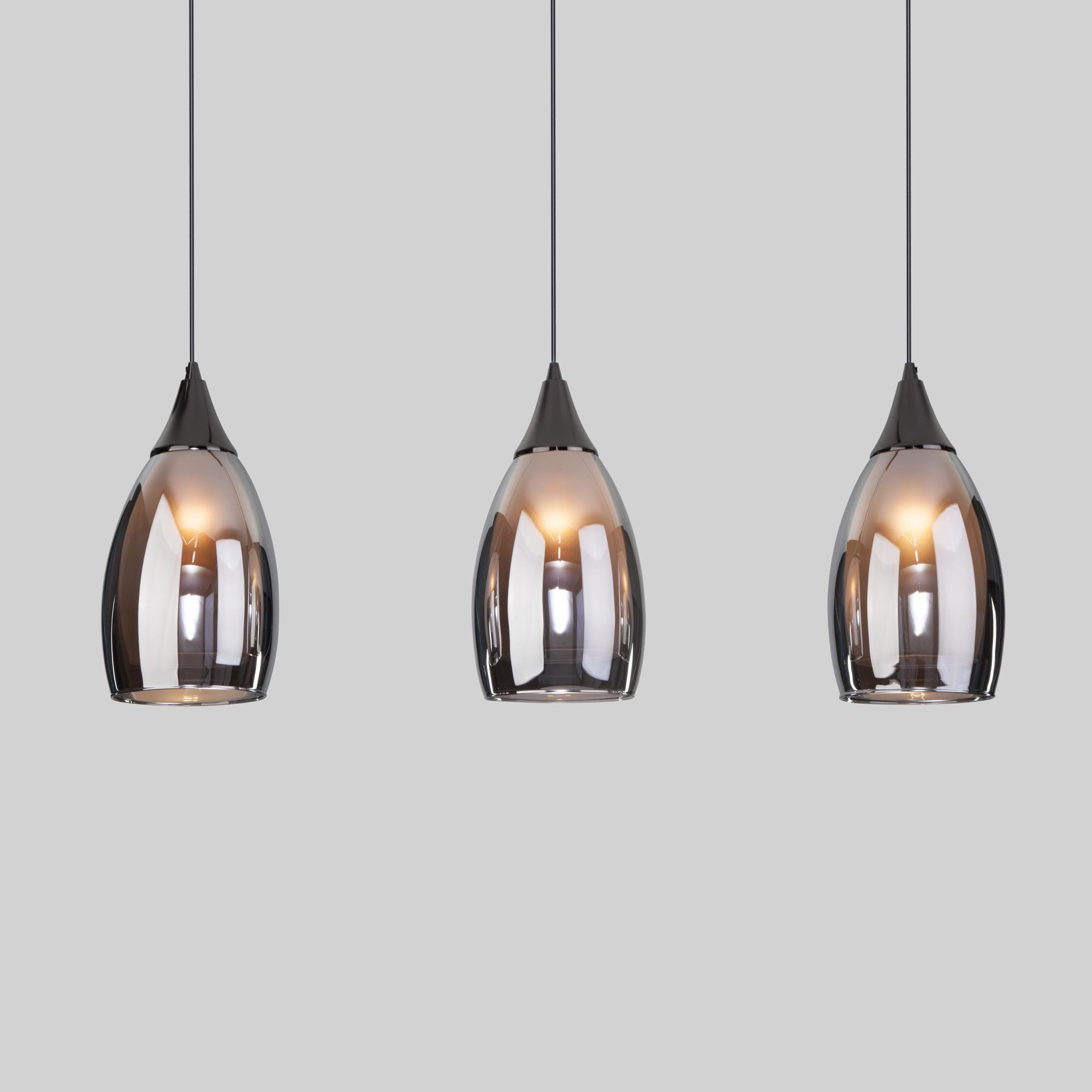 Подвесной светильник со стеклянными плафонами Eurosvet 50285/3 черный жемчуг