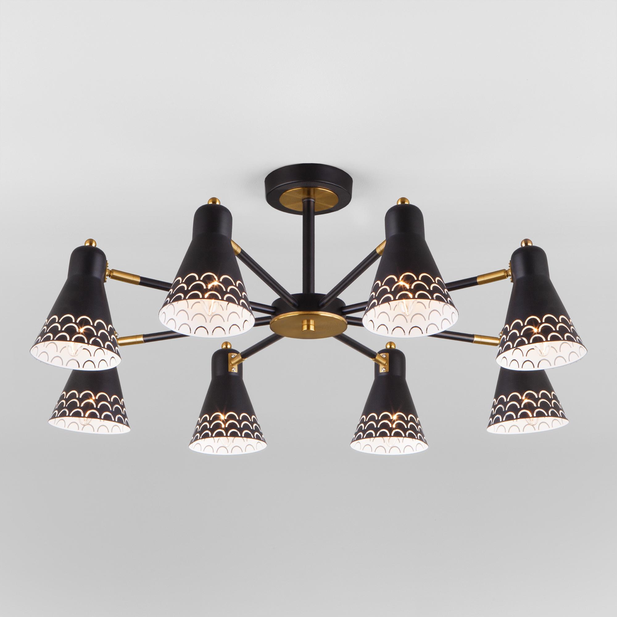 Потолочная люстра в стиле лофт Eurosvet 70100/8 черный