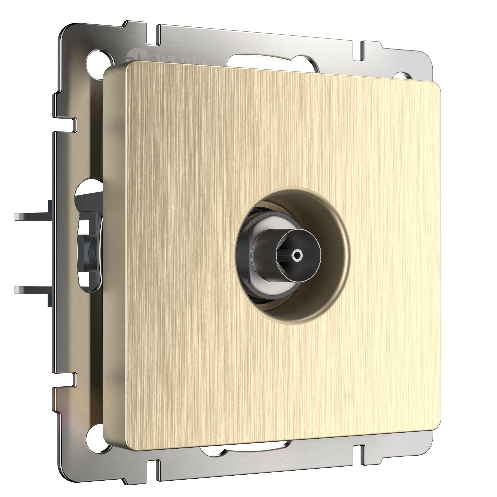 ТВ-розетка оконечная шампань рифленый Werkel W1183010