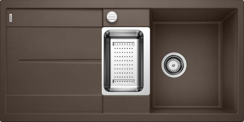 Врезная кухонная мойка Blanco METRA 6S SILGRANIT PuraDur кофе