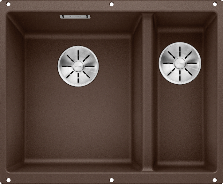 Врезная кухонная мойка Blanco SUBLINE 340/160-U SILGRANIT PuraDur (чаша слева) кофе