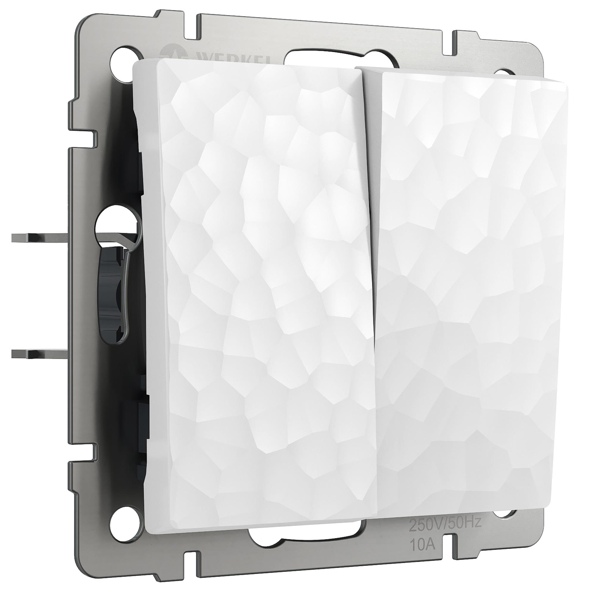 Выключатель двухклавишный белый Werkel W1220001