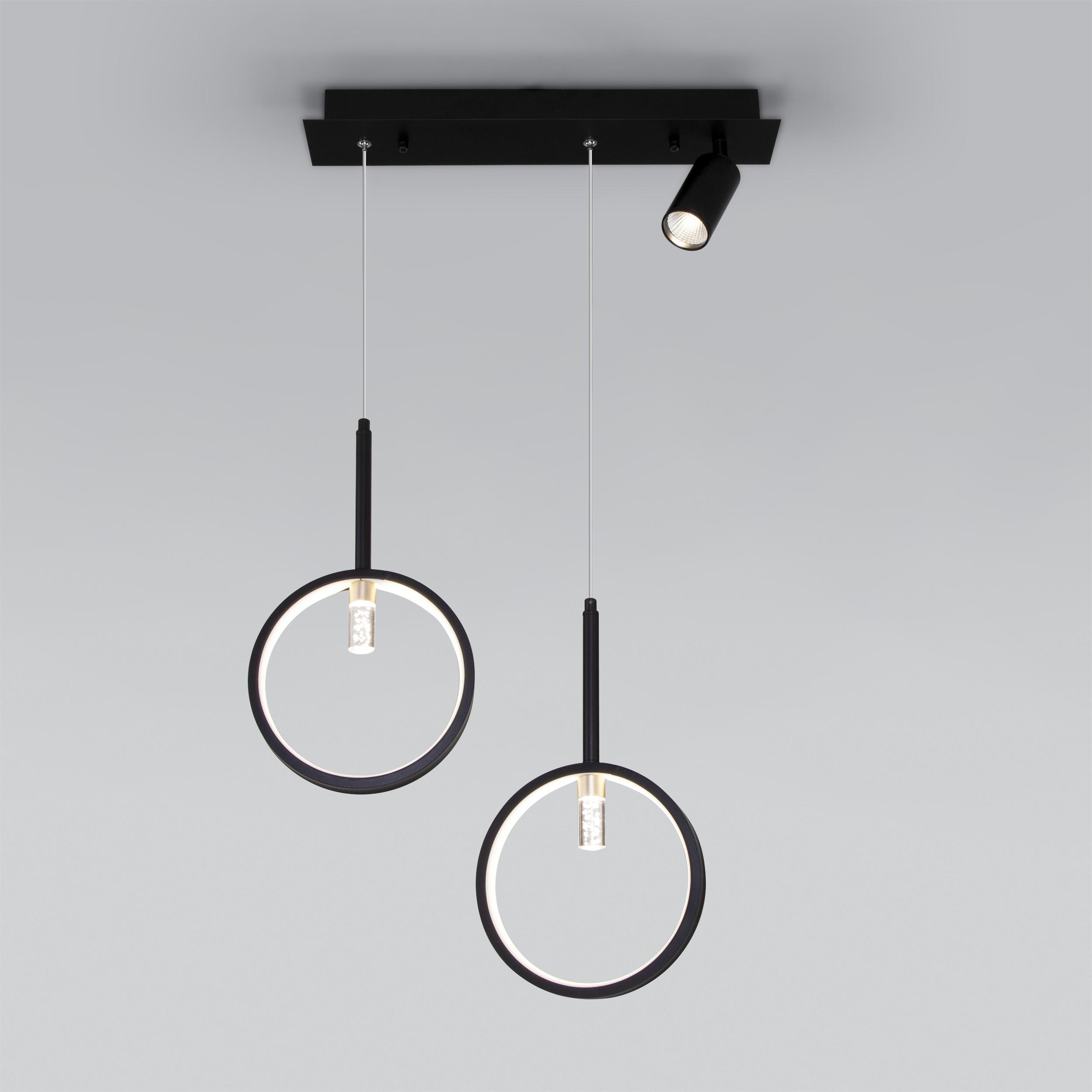 Подвесной светодиодный светильник с пультом управления Eurosvet 90249/3 черный